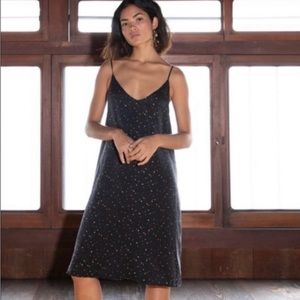 Rails Brianna Black Confetti Silk Slip Dress